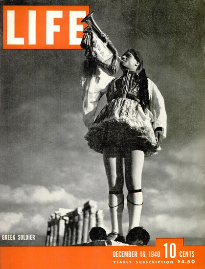 Greek Soldier 16 Dec 1940 Copyright Life Magazine | Life Magazine BW Photo Covers 1936-1970