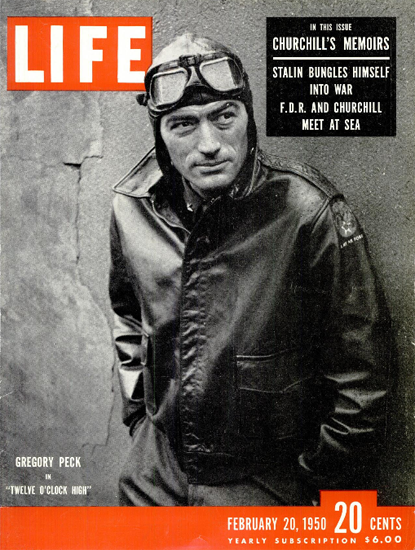 Gregory Peck in Twelve OClock High 20 Feb 1950 Copyright Life Magazine | Life Magazine BW Photo Covers 1936-1970