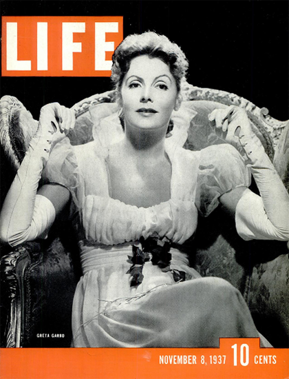 Greta Garbo 8 Nov 1937 Copyright Life Magazine | Life Magazine BW Photo Covers 1936-1970