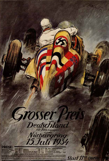 Grosser Preis Deutschland Nuerburgring 1934 | Vintage Ad and Cover Art 1891-1970