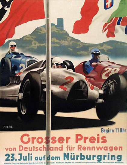 Grosser Preis Deutschland Nuerburgring 1936 | Vintage Ad and Cover Art 1891-1970