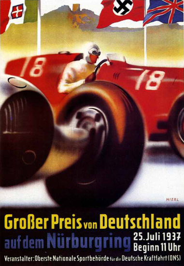 Grosser Preis Deutschland Nuerburgring 1937 | Vintage Ad and Cover Art 1891-1970