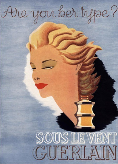 Guerlain Perfume Sous Le Vent Are You Her Type | Mad Men Art | Vintage ...