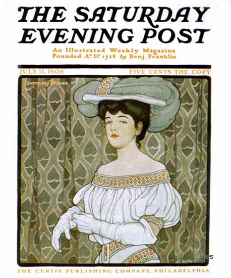 Guernsey Moore Artist Saturday Evening Post 1908_07_11 | The Saturday Evening Post Graphic Art Covers 1892-1930