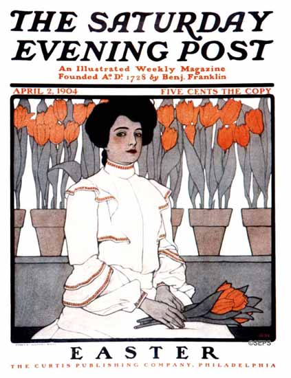 Guernsey Moore Artist Saturday Evening Post Easter 1904_04_02 | The Saturday Evening Post Graphic Art Covers 1892-1930