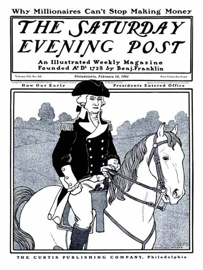 Guernsey Moore Cover Artist Saturday Evening Post 1901_02_16 | The Saturday Evening Post Graphic Art Covers 1892-1930