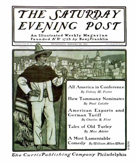 Guernsey Moore Cover Artist Saturday Evening Post 1901_09_28 | The Saturday Evening Post Graphic Art Covers 1892-1930