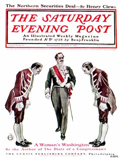 Guernsey Moore Cover Artist Saturday Evening Post 1902_01_04 | The Saturday Evening Post Graphic Art Covers 1892-1930