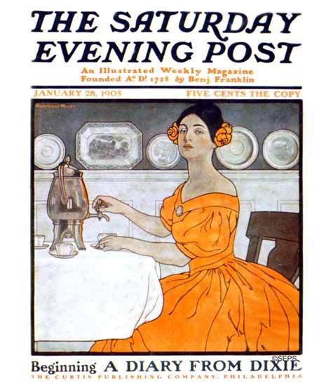 Guernsey Moore Cover Artist Saturday Evening Post 1905_01_28 | The Saturday Evening Post Graphic Art Covers 1892-1930