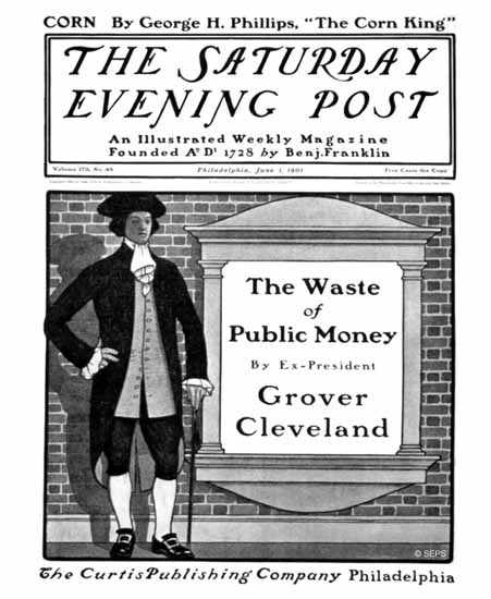 Guernsey Moore Saturday Evening Post Public Money Waste 1901_06_01 | The Saturday Evening Post Graphic Art Covers 1892-1930