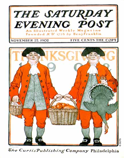 Guernsey Moore Saturday Evening Post Thanksgiving 1902_11_22 | The Saturday Evening Post Graphic Art Covers 1892-1930