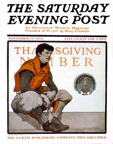 Guernsey Moore Saturday Evening Post Thanksgiving 1904_11_19 | The Saturday Evening Post Graphic Art Covers 1892-1930