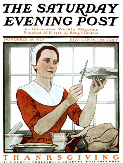 Guernsey Moore Saturday Evening Post Thanksgiving 1905_11_18 | The Saturday Evening Post Graphic Art Covers 1892-1930