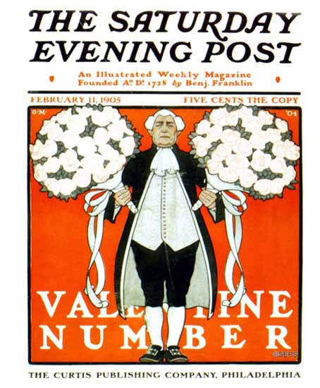 Guernsey Moore Saturday Evening Post Valentine 1905_02_11 | The Saturday Evening Post Graphic Art Covers 1892-1930