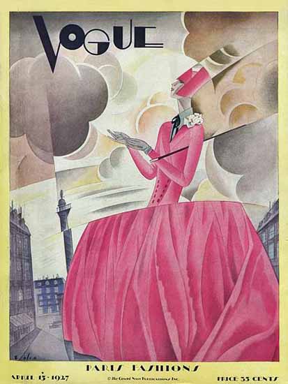 Guillermo Bolin Vogue Cover 1927-04-15 Copyright | Vogue Magazine Graphic Art Covers 1902-1958