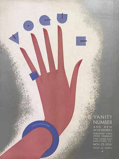 Guillermo Bolin Vogue Cover 1929-11-23 Copyright | Vogue Magazine Graphic Art Covers 1902-1958