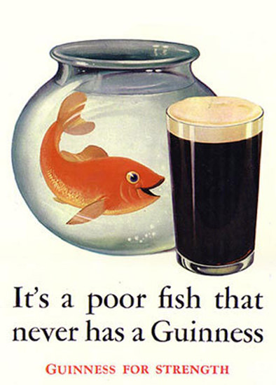 Guinness Goldfish 1936 | Vintage Ad and Cover Art 1891-1970