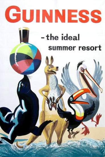 Guinness The Ideal Summer Resort 1961 | Vintage Ad and Cover Art 1891-1970