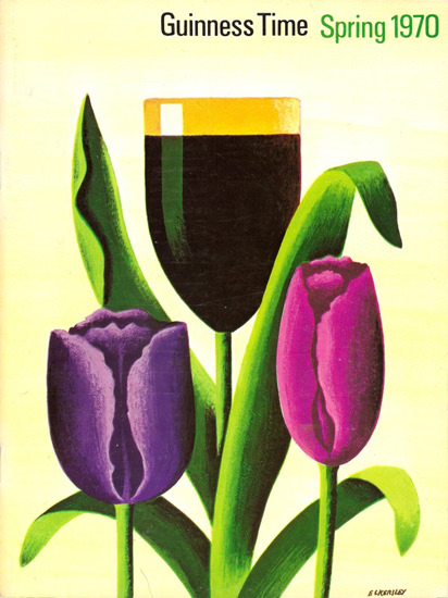 Guinness Time Spring 1970 Tom Eckersley | Vintage Ad and Cover Art 1891-1970