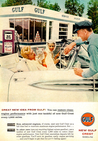 Gulf Window Cleaning 1958 | Sex Appeal Vintage Ads and Covers 1891-1970