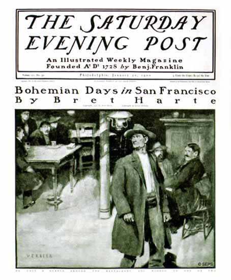 Gustave Verbeek Saturday Evening Post Bohemian S Francisco 1900_01_20 | The Saturday Evening Post Graphic Art Covers 1892-1930