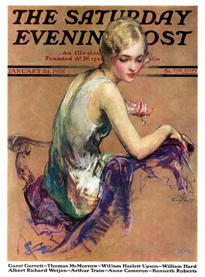 Guy Hoff Cover Artist Saturday Evening Post 1931_01_24 | The Saturday Evening Post Graphic Art Covers 1931-1969