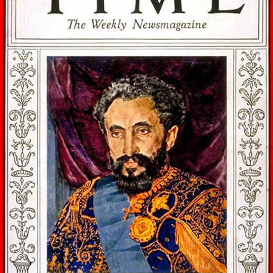 Haile Selassie Time Magazine 1936-01 crop | Best of Vintage Cover Art 1900-1970