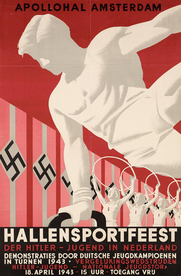 Hallensportfeest Apollohal Hitler Jugend 1943 | Vintage War Propaganda Posters 1891-1970