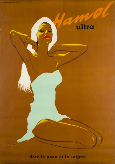 Hamol Ultra Dore La Peau 1958 Suntan Cream | Sex Appeal Vintage Ads and Covers 1891-1970