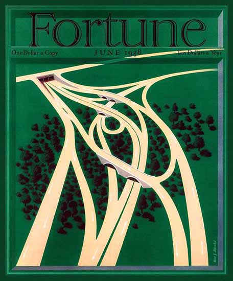 Hans Barschel Fortune Magazine June 1938 Copyright | Fortune Magazine Graphic Art Covers 1930-1959