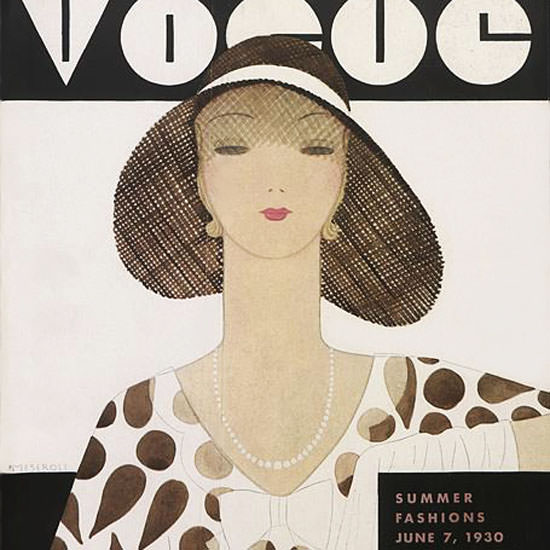 Harriet Meserole Vogue Cover 1930-06-07 Copyright crop | Best of 1930s Ad and Cover Art