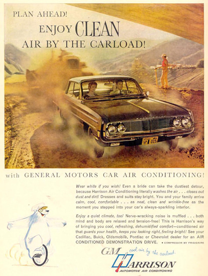 Harrison Automotive Air Conditioning GM 1962 | Vintage Ad and Cover Art 1891-1970