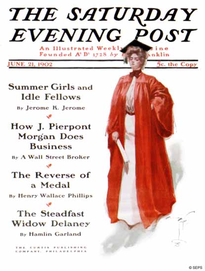 Harrison Fisher Artist Saturday Evening Post 1902_06_21 | The Saturday Evening Post Graphic Art Covers 1892-1930