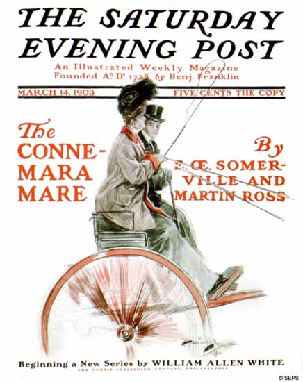 Harrison Fisher Artist Saturday Evening Post 1903_03_14 | The Saturday Evening Post Graphic Art Covers 1892-1930