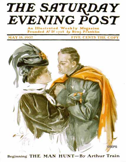 Harrison Fisher Artist Saturday Evening Post 1907_05_18 | The Saturday Evening Post Graphic Art Covers 1892-1930