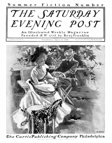 Harrison Fisher Cover Artist Saturday Evening Post 1900_08_25 | The Saturday Evening Post Graphic Art Covers 1892-1930