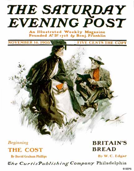 Harrison Fisher Cover Artist Saturday Evening Post 1903_11_14 | The Saturday Evening Post Graphic Art Covers 1892-1930