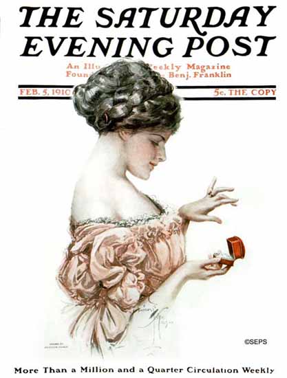 Harrison Fisher Cover Artist Saturday Evening Post 1910_02_05 | Mad Men ...