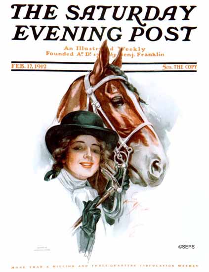 Harrison Fisher Saturday Evening Post 1912_02_17 | The Saturday Evening Post Graphic Art Covers 1892-1930