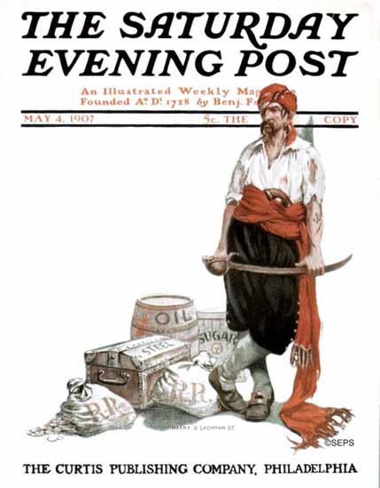 Harry B Lachman Saturday Evening Pirate 1907_05_04 | The Saturday Evening Post Graphic Art Covers 1892-1930