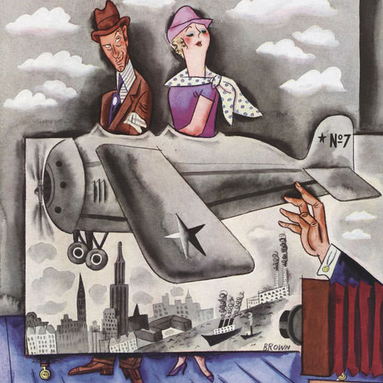 Harry Brown The New Yorker 1935_08_31 Copyright crop | Best of 1930s Ad and Cover Art