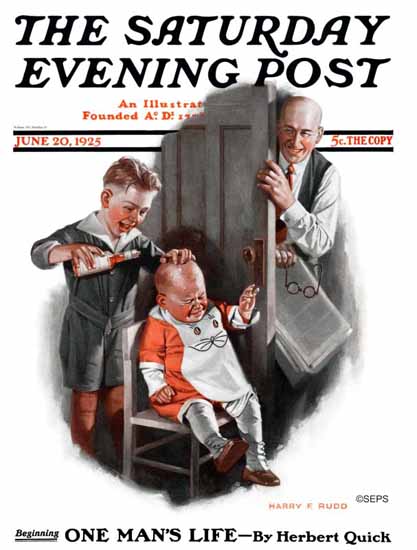 Harry C Edwards Saturday Evening Post Cover Art 1925_06_20 | The Saturday Evening Post Graphic Art Covers 1892-1930