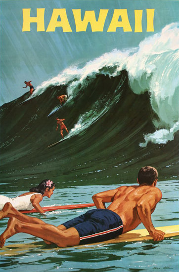 Hawaii Surfing Girl 1950s | Sex Appeal Vintage Ads and Covers 1891-1970