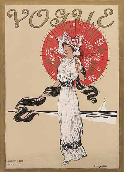 Helen Dryden Vogue Cover 1910-08-01 Copyright | Vogue Magazine Graphic Art Covers 1902-1958