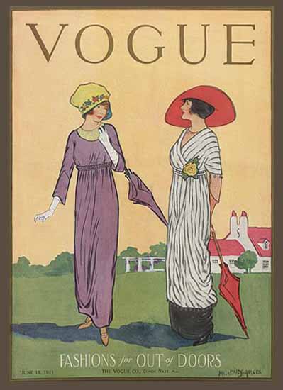 Helen Dryden Vogue Cover 1911-06-15 Copyright | Vogue Magazine Graphic Art Covers 1902-1958