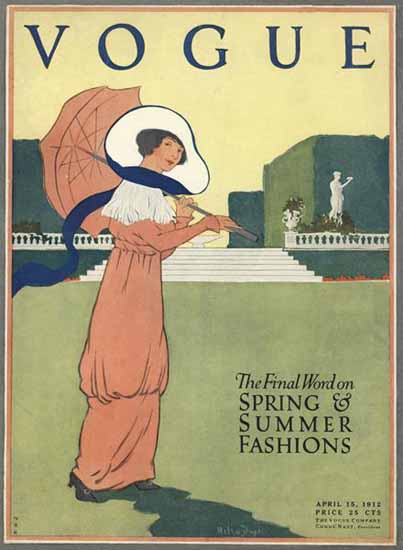 Helen Dryden Vogue Cover 1912-04-15 Copyright | Vogue Magazine Graphic Art Covers 1902-1958