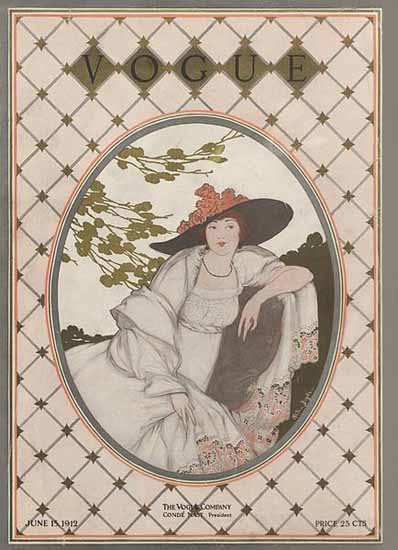 Helen Dryden Vogue Cover 1912-06-15 Copyright | Vogue Magazine Graphic Art Covers 1902-1958