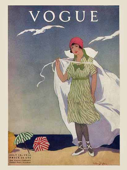 Helen Dryden Vogue Cover 1912-07-15 Copyright | Vogue Magazine Graphic Art Covers 1902-1958