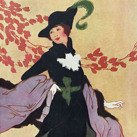 Helen Dryden Vogue Cover 1912-11-01 Copyright crop | Best of 1891-1919 Ad and Cover Art