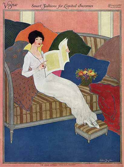 Helen Dryden Vogue Cover 1913-02-01 Copyright | Vogue Magazine Graphic Art Covers 1902-1958